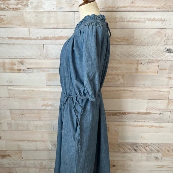 NWT J. Crew size M denim dress in chambray - Picture 6 of 11